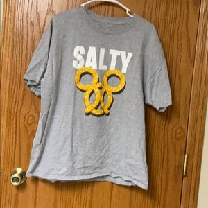 Disney Parks Gray XL Salty Tshirt Mens w Pretzel
